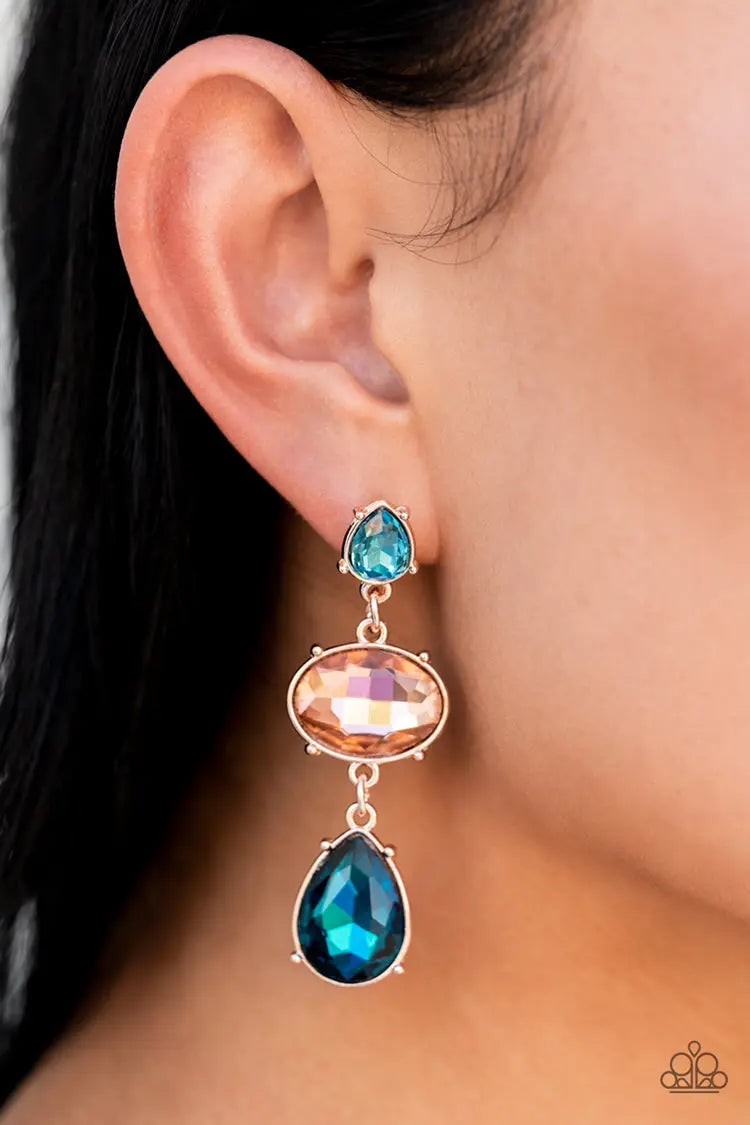 Paparazzi Accessories ❋Royal Appeal - Multi Post Earrings❋ Flat Rate Ship $4.50❋ - Image #2