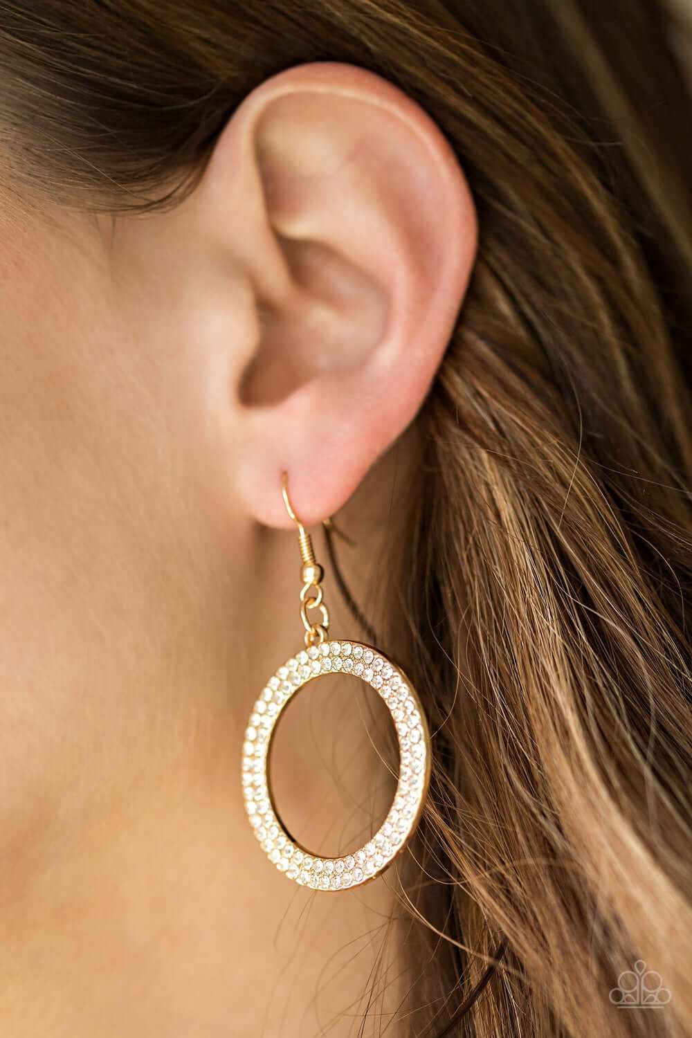 Paparazzi Accessories ✽ Bubbly Babe - Gold Earrings✽Flat Rate Ship $4.50✽ - Image #2