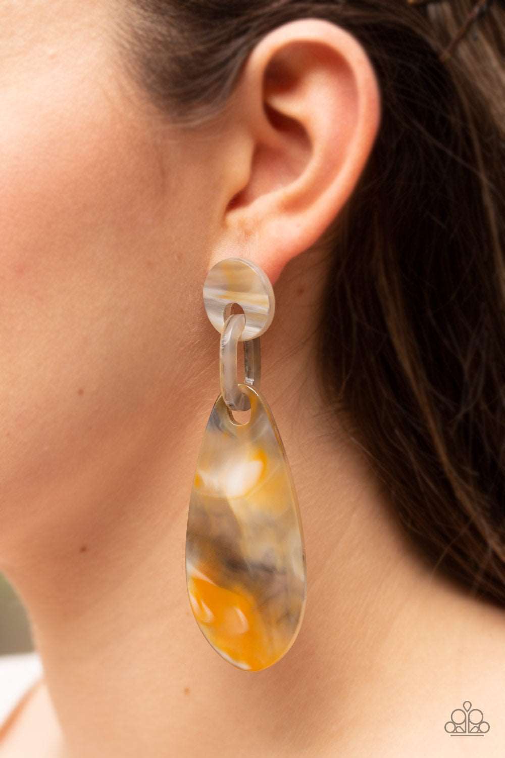 Paparazzi Accessories ✽ A HAUTE Commodity - Yellow Post Earrings✽Flat Rate Ship $4.50✽