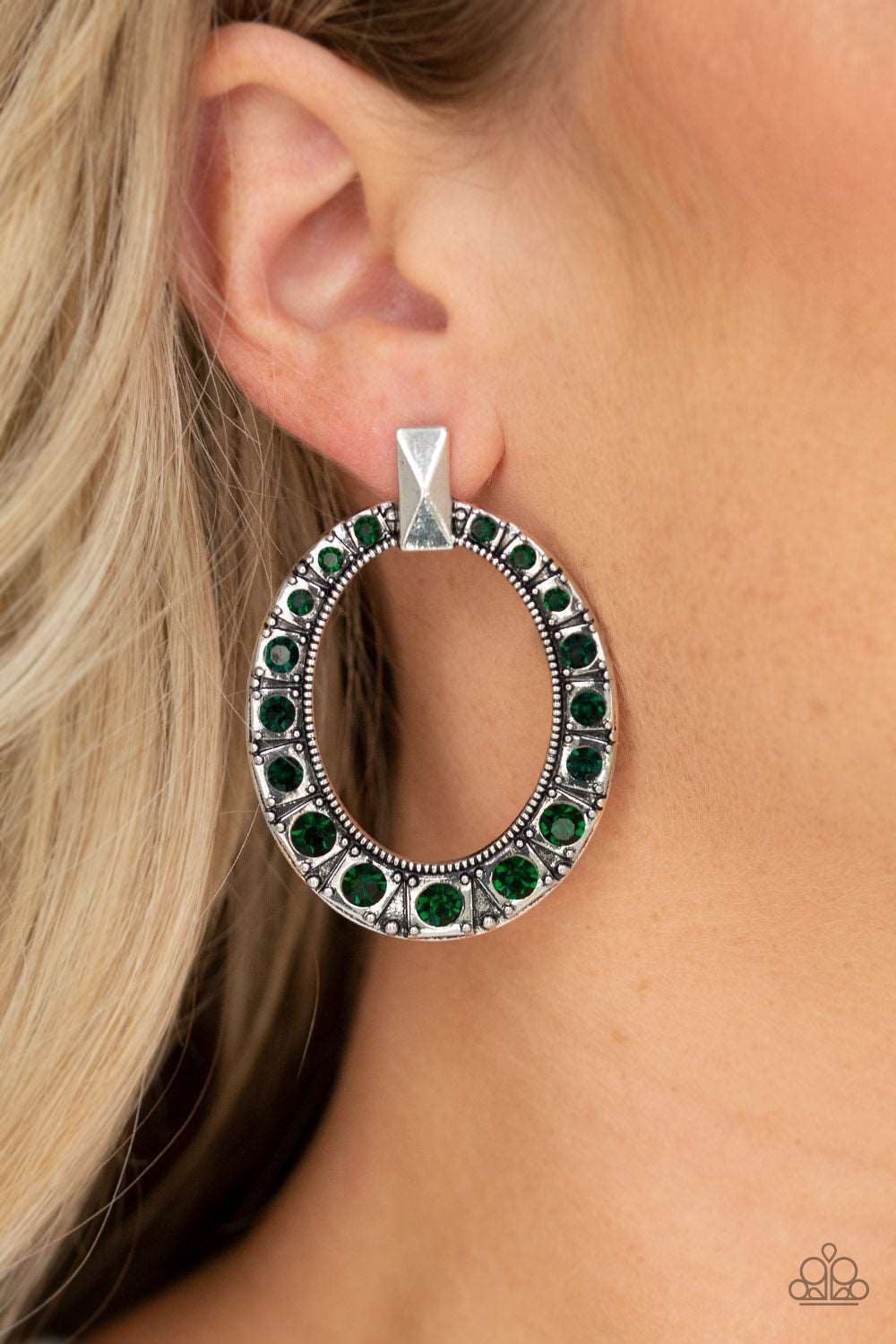Paparazzi Accessories ✽ All For GLOW - Green Post Earrings✽Flat Rate Ship $4.50✽