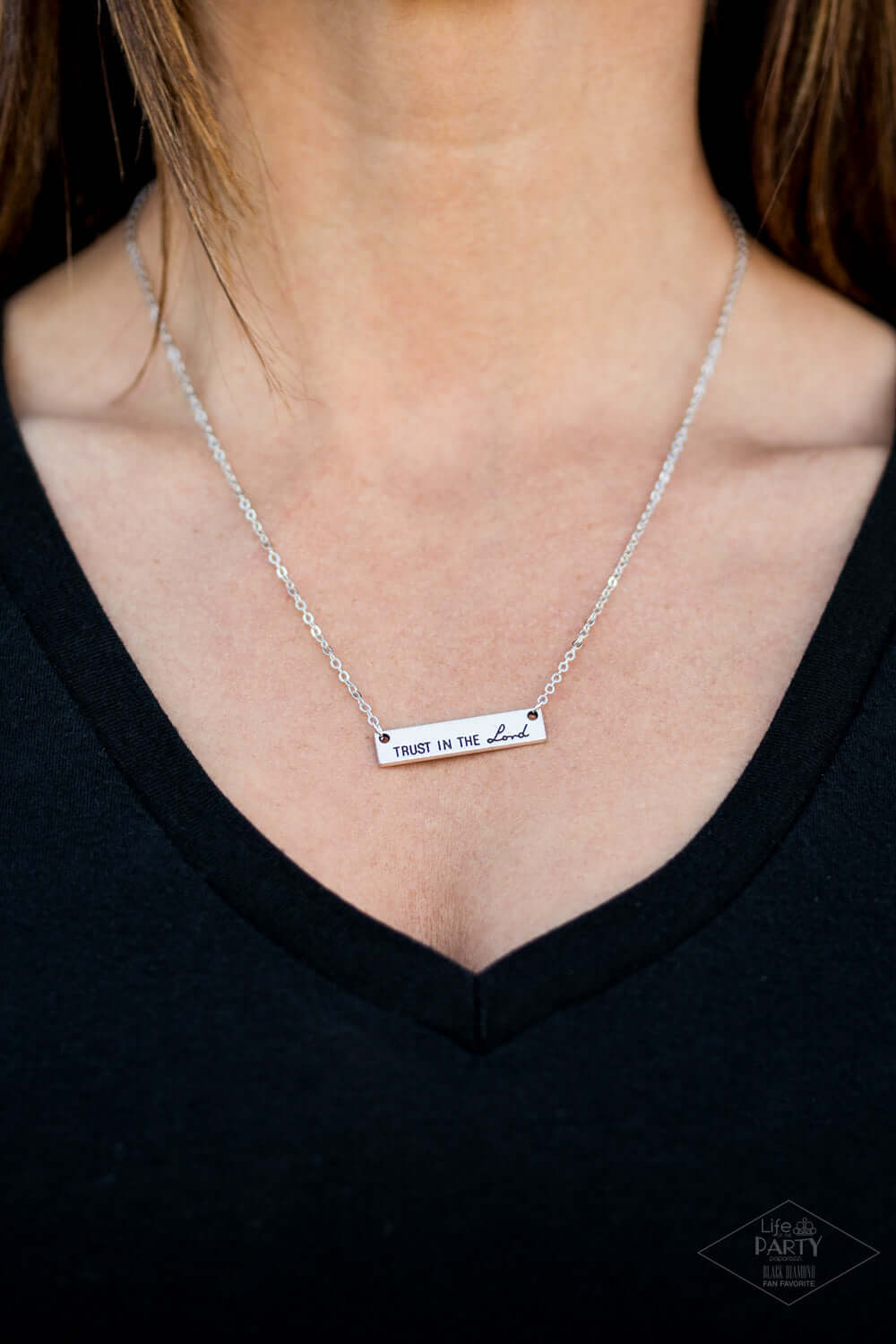 Paparazzi Accessories ✽ Trust In The Lord - Silver Necklace✽Flat Rate Ship $4.50✽ - Image #3