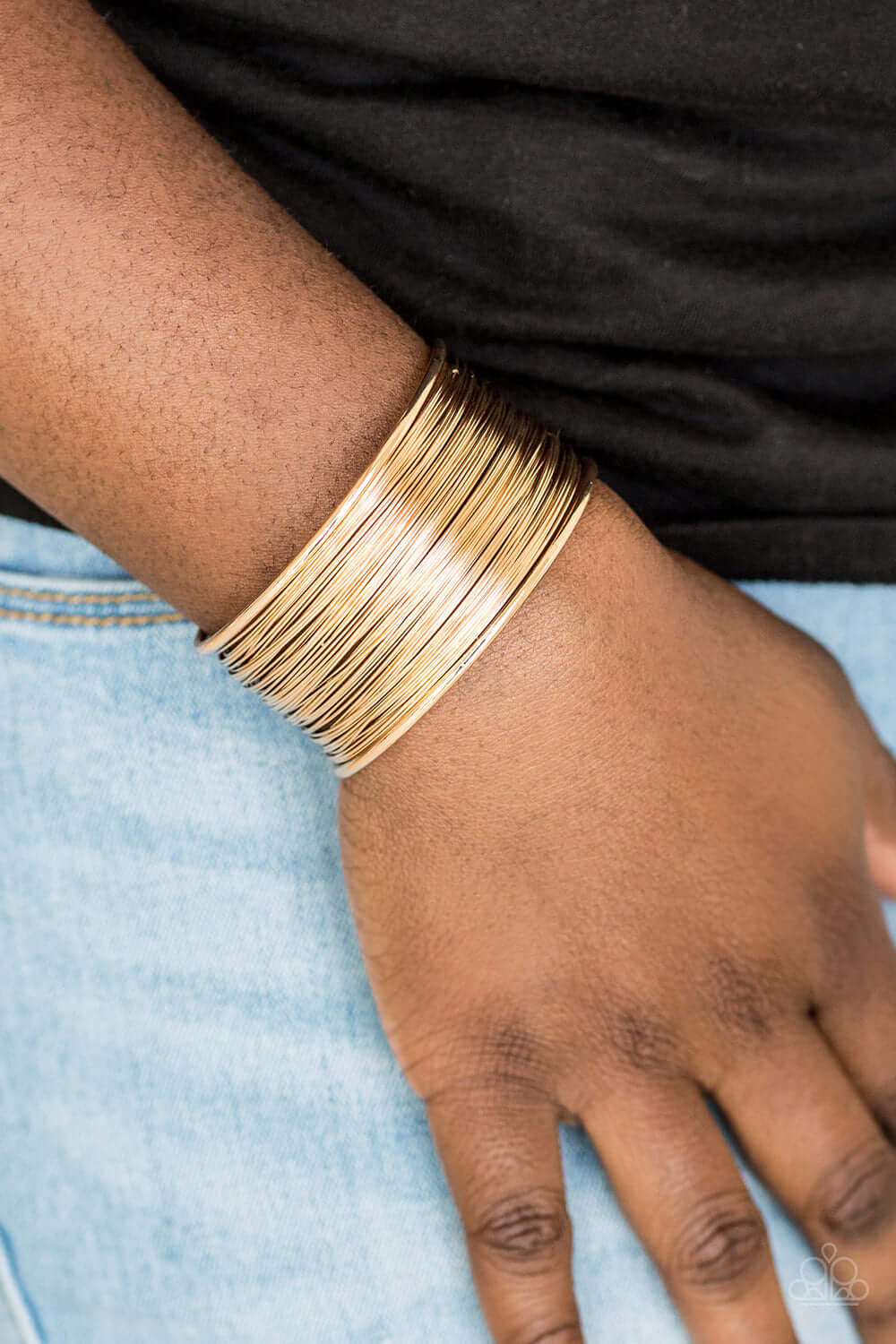 Paparazzi Accessories ✽ Wire Warrior - Gold Bracelet✽Flat Rate Ship $4.50✽ - Image #2