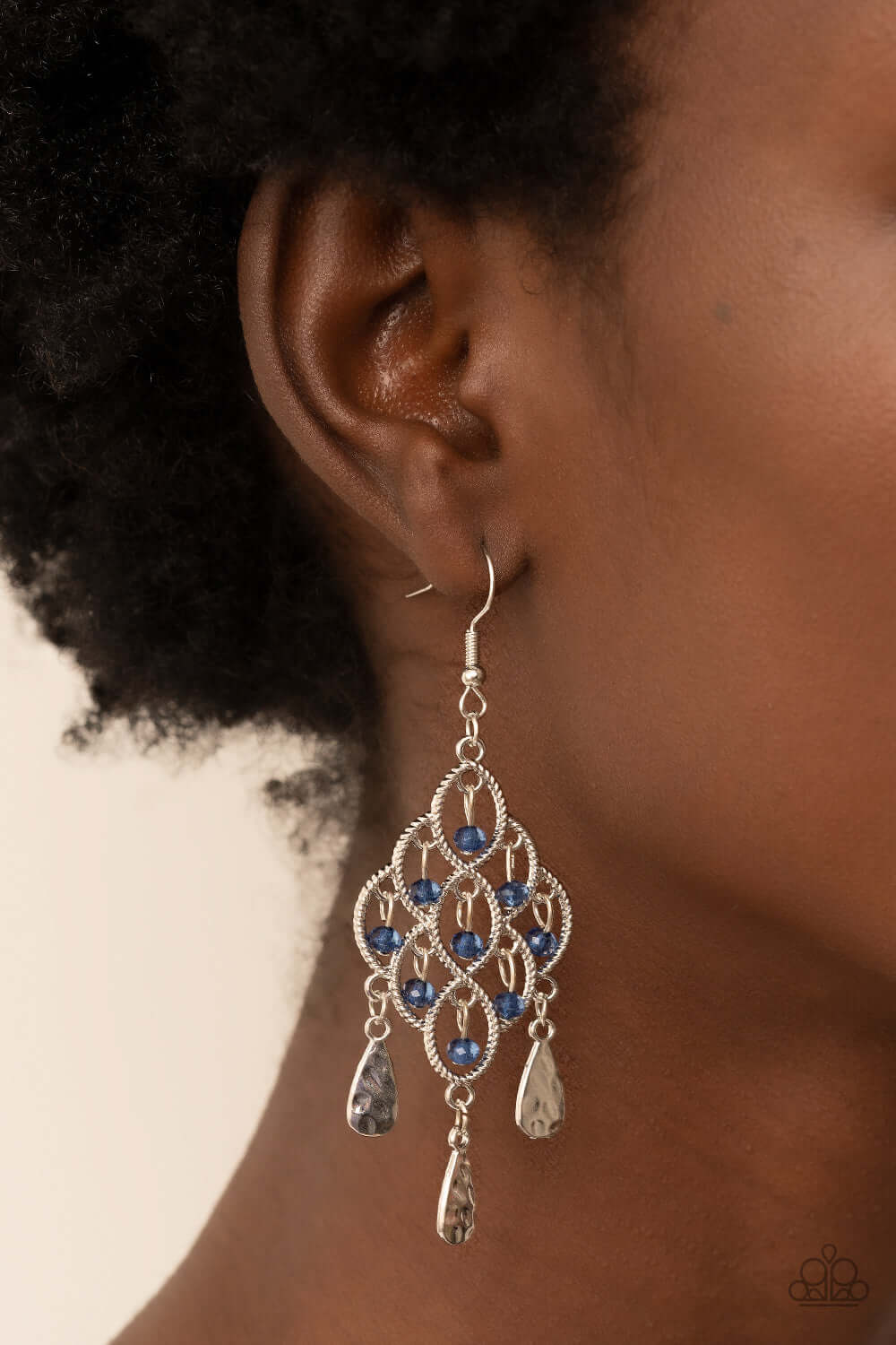 Paparazzi Accessories ❋Sentimental Shimmer - Blue Earrings❋ Flat Rate Ship $4.50❋ - Image #2