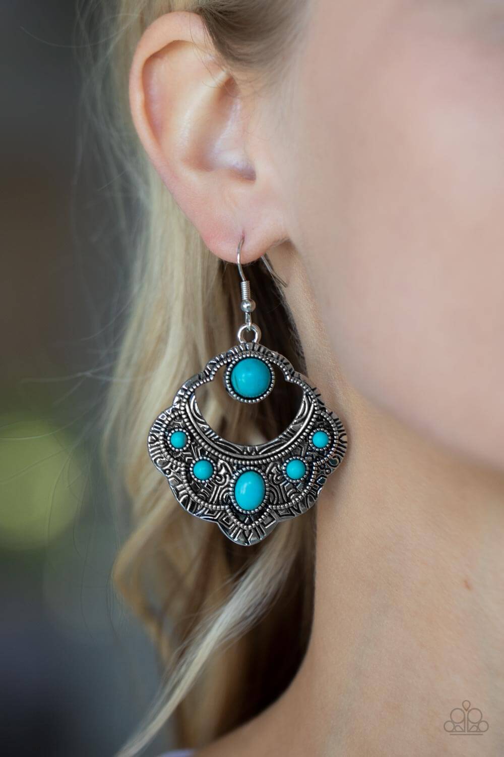 Paparazzi Accessories ❋Saguaro Sunset - Blue Earrings❋ Flat Rate Ship $4.50❋ - Image #2