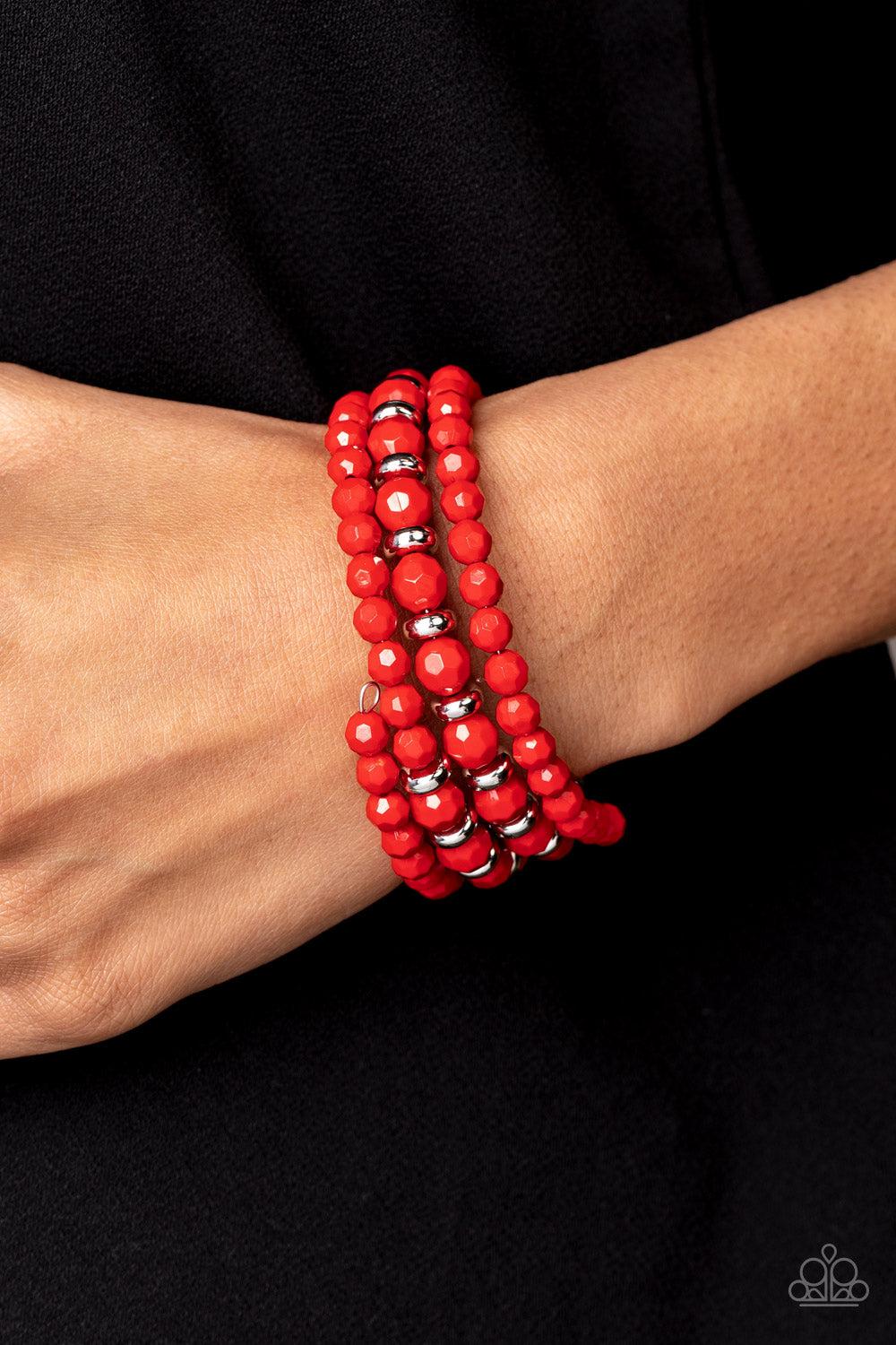 Paparazzi Accessories ❋Its a Vibe - Red Bracelet❋ Flat Rate Ship $4.50❋ - Image #2