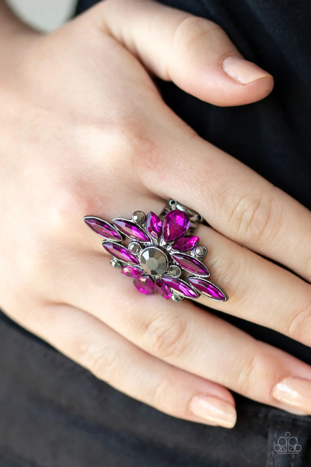 Paparazzi Accessories ✽ Stand Back - Pink Ring✽Flat Rate Ship $4.50✽ - Image #2