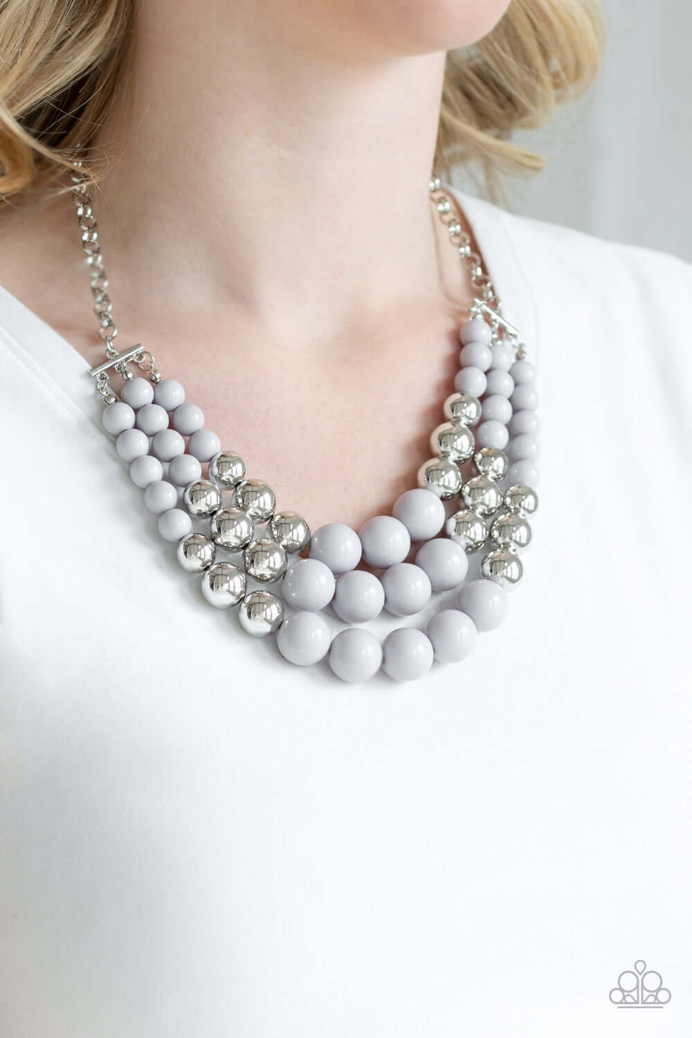 Paparazzi Accessories ✽ Dream Pop - Silver Necklace✽Flat Rate Ship $4.50✽ - Image #2