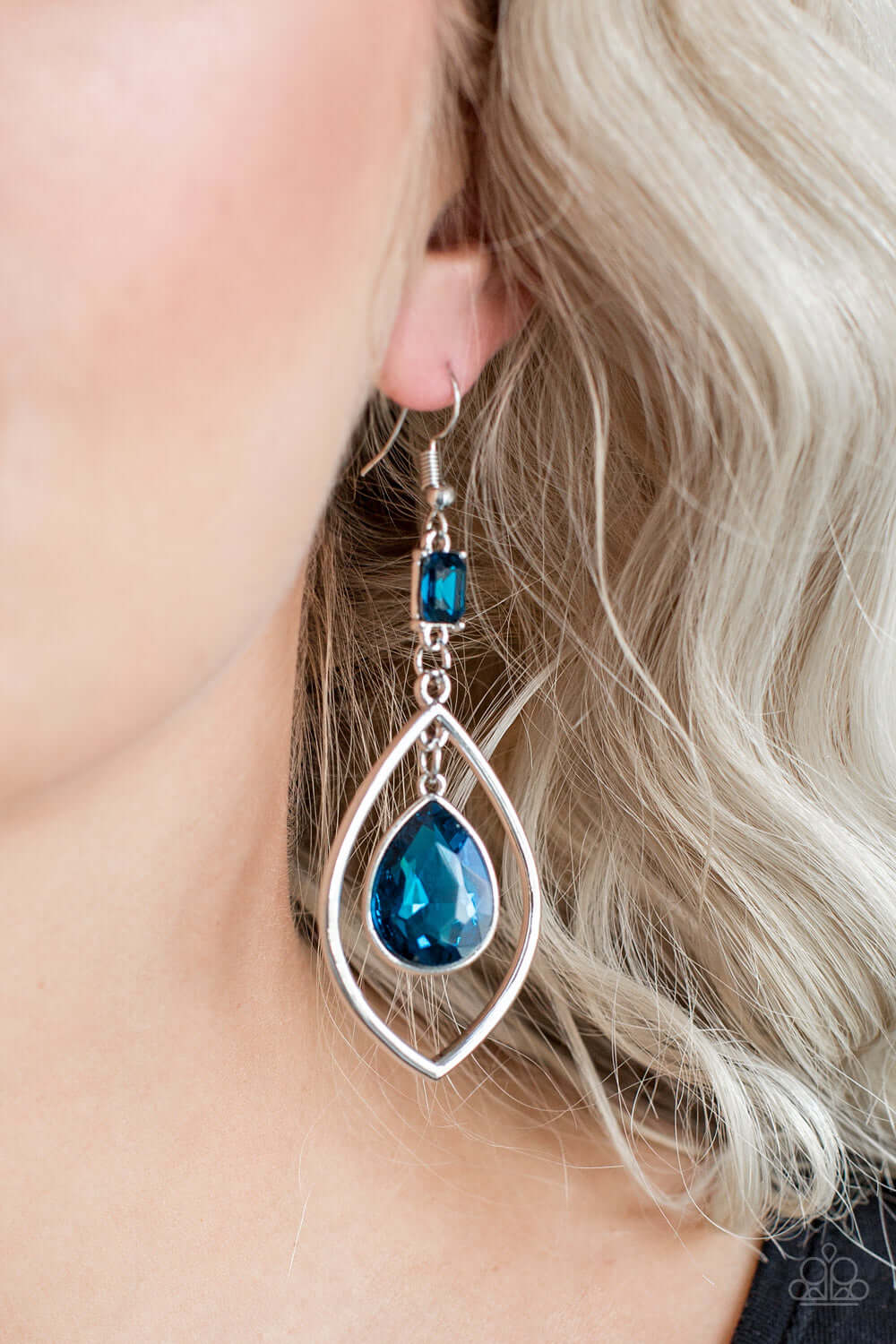 Paparazzi Accessories ✽ Priceless - Blue Earrings✽Flat Rate Ship $4.50✽ - Image #2