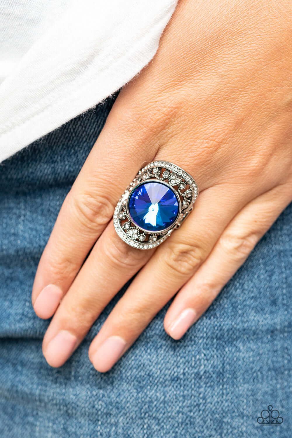 Paparazzi Accessories ❋Galactic Garden - Blue Ring❋ Flat Rate Ship $4.50❋ - Image #2