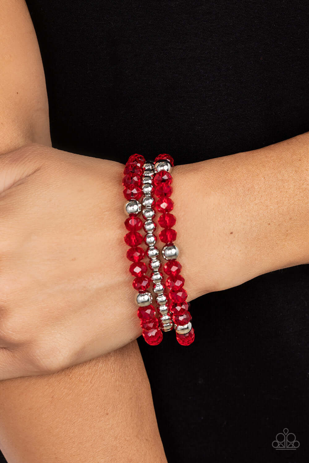 Paparazzi Accessories ❋Prismatic Perceptions - Red Bracelet❋ Flat Rate Ship $4.50❋ - Image #2