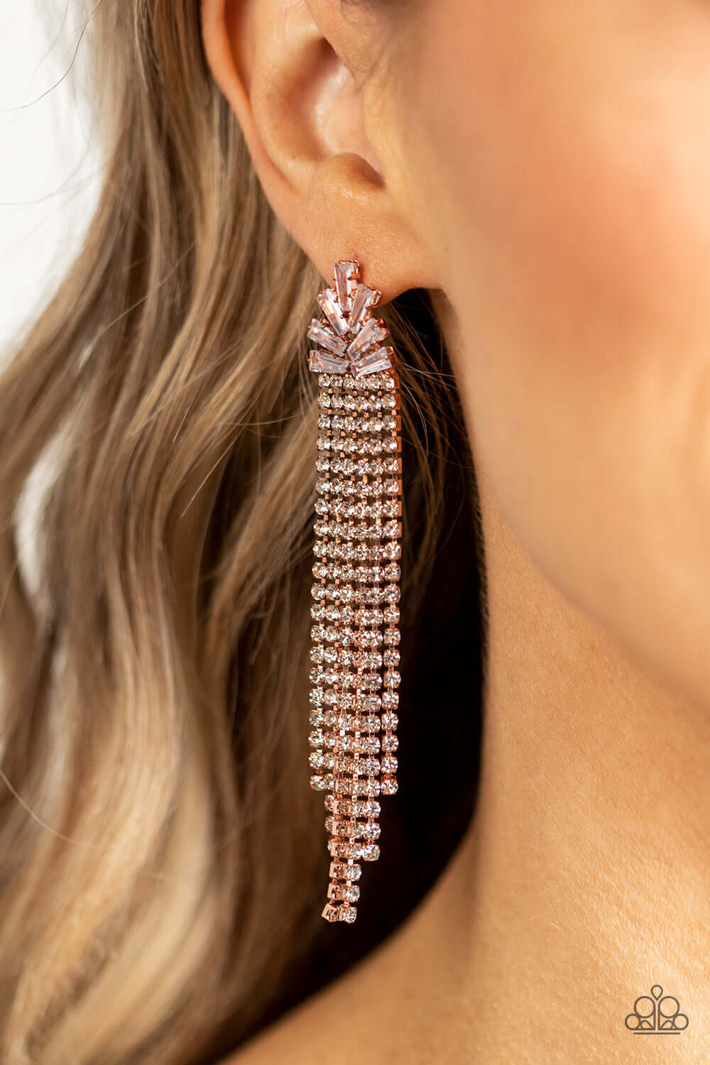 Paparazzi Accessories ❋Overnight Sensation - Copper Post Earrings❋ Flat Rate Ship $4.50❋ - Image #2