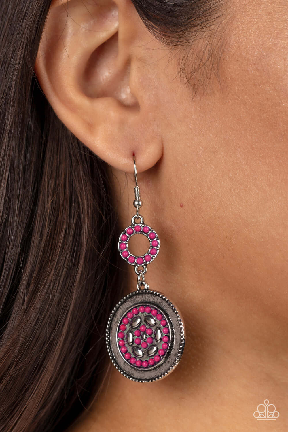 Paparazzi Accessories ❋Meadow Mantra - Pink Earrings❋ Flat Rate Ship $4.50❋ - Image #2