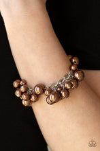 Load image into Gallery viewer, brought-to-you-by-blingflingbykat-girls-in-pearls-brown-bracelet-paparazzi-accessories-