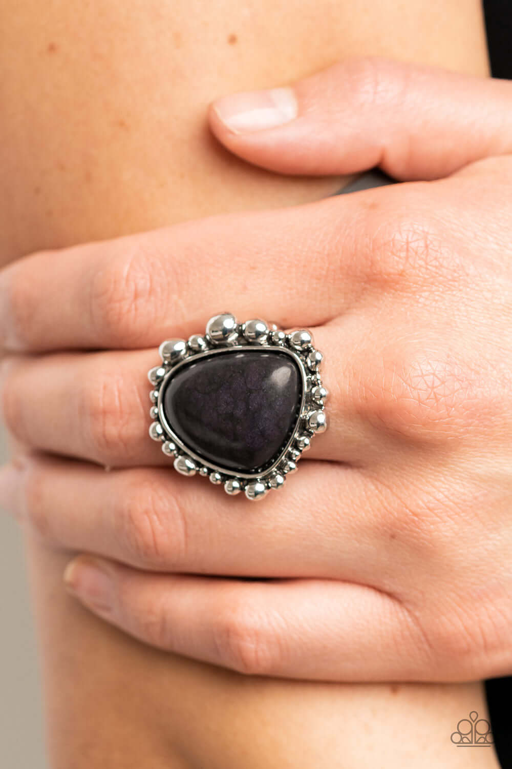 Paparazzi Accessories ❋Dont DWELLER on It - Black Ring❋ Flat Rate Ship $4.50❋ - Image #2