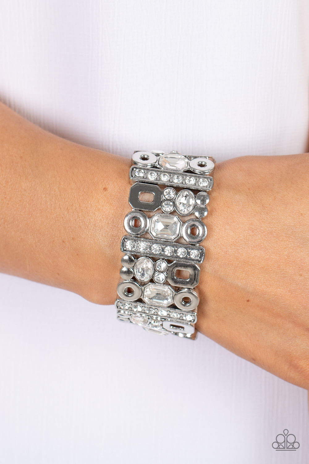 Paparazzi Accessories ❋Dynamically Diverse - White Bracelet❋ Flat Rate Ship $4.50❋