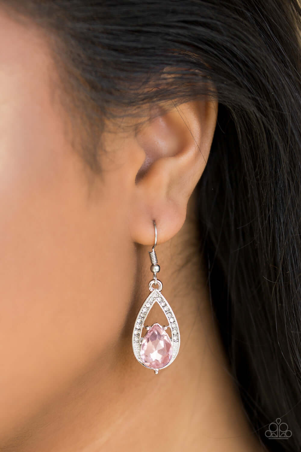 Paparazzi Accessories ✽ Gatsby Grandeur - Pink Earrings✽Flat Rate Ship $4.50✽ - Image #2