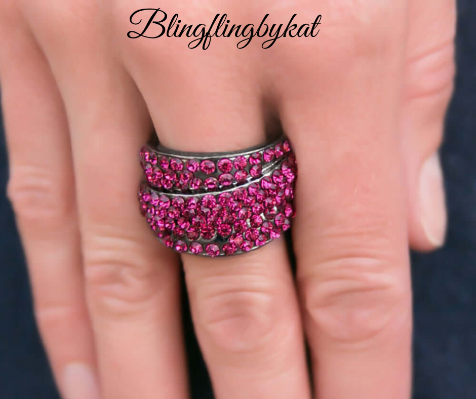Paparazzi Accessories ✽ The Millionaires Club - Pink Ring✽Flat Rate Ship $4.50✽ - Image #1