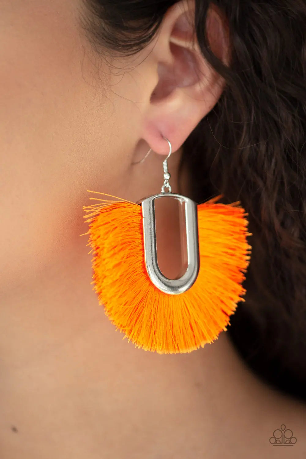 Paparazzi Accessories ✽ Tassel Tropicana - Orange Earrings✽Flat Rate Ship $4.50✽ - Image #2