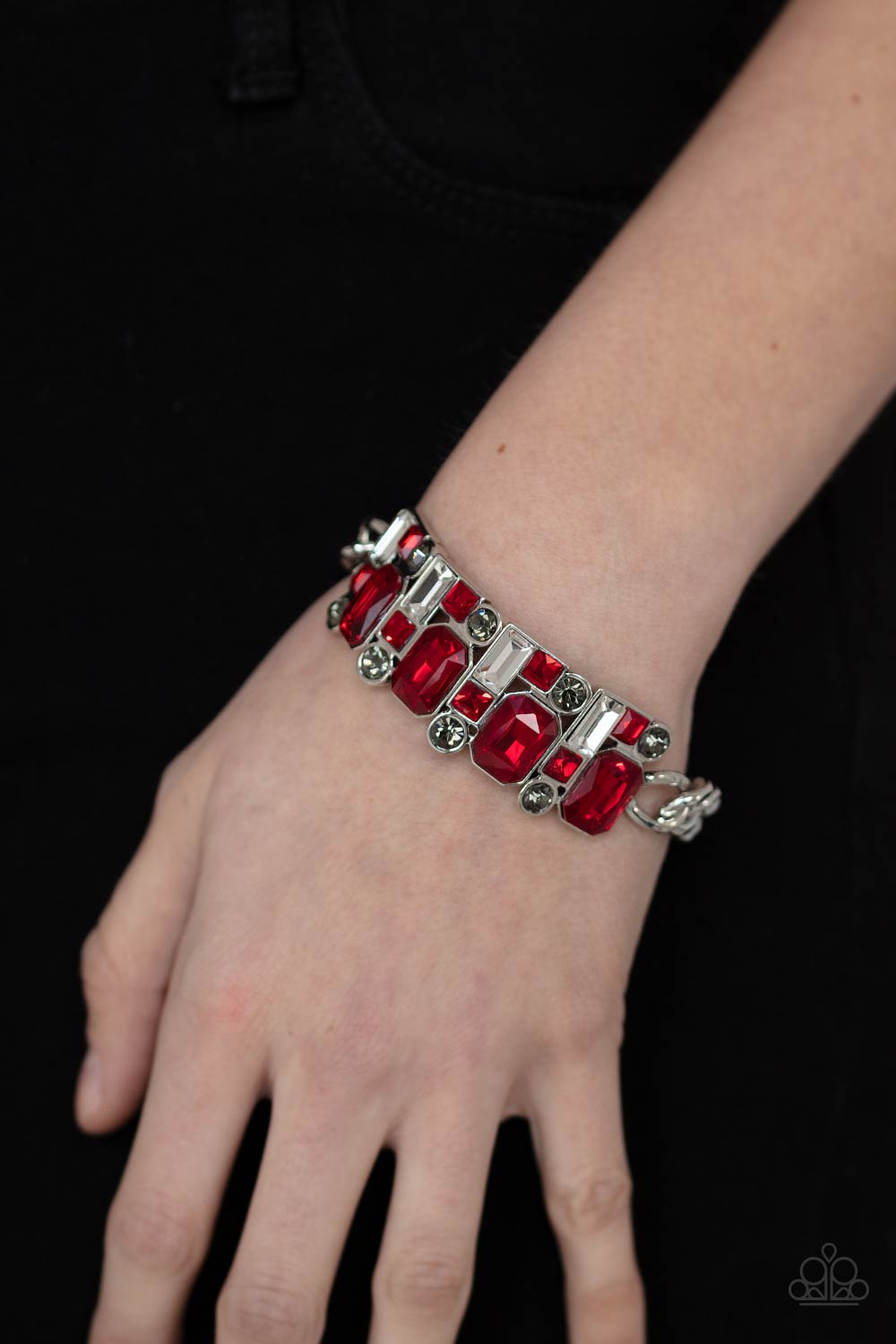 Paparazzi Accessories ❋Urban Crest - Red Bracelet❋ Flat Rate Ship $4.50❋ - Image #2