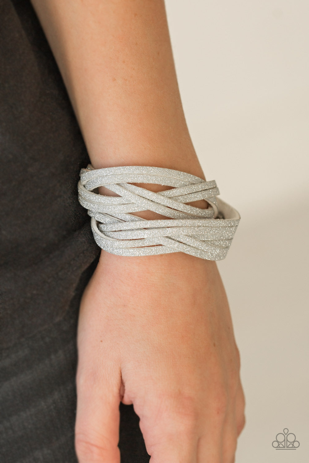 Paparazzi Accessories ✽ Shameless Shimmer - White Bracelet✽Flat Rate Ship $4.50✽