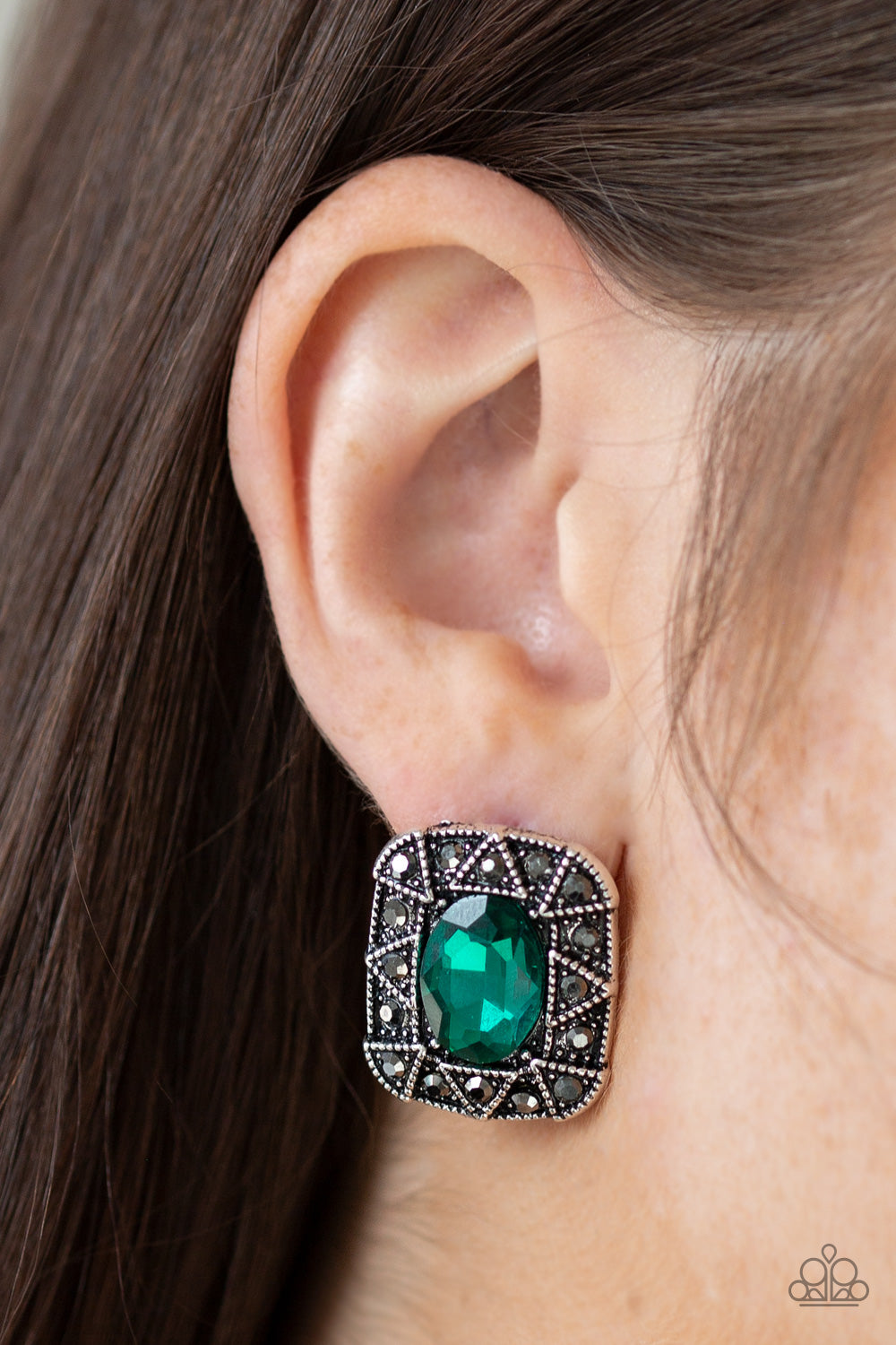 Paparazzi Accessories ✽ Young Money - Green Post Earrings✽Flat Rate Ship $4.50✽