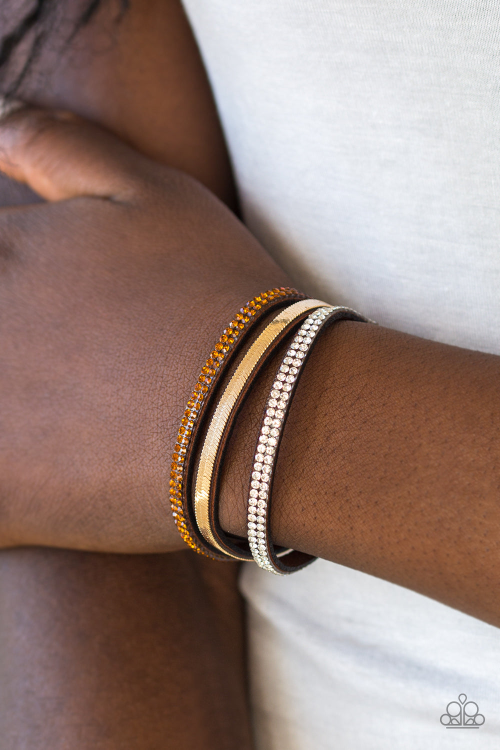 Paparazzi Accessories ✽ I Mean Business - Brown Bracelet✽Flat Rate Ship $4.50✽