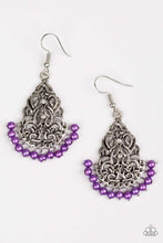 Load image into Gallery viewer, brought✽to✽you✽by✽blingflingbykat✽baroque-the-bank-purple-earrings✽paparazzi-accessories
