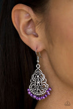 Load image into Gallery viewer, Paparazzi Accessories ✽ BAROQUE The Bank - Purple Earrings✽Flat Rate Ship $4.50✽
