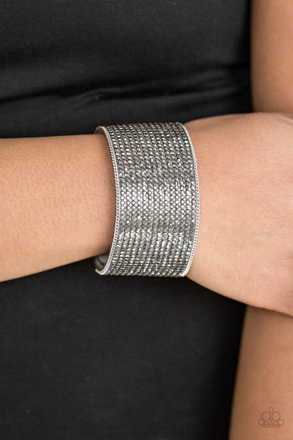 Paparazzi Accessories ✽ Glitter Gossip - Silver Bracelet✽Flat Rate Ship $4.50✽