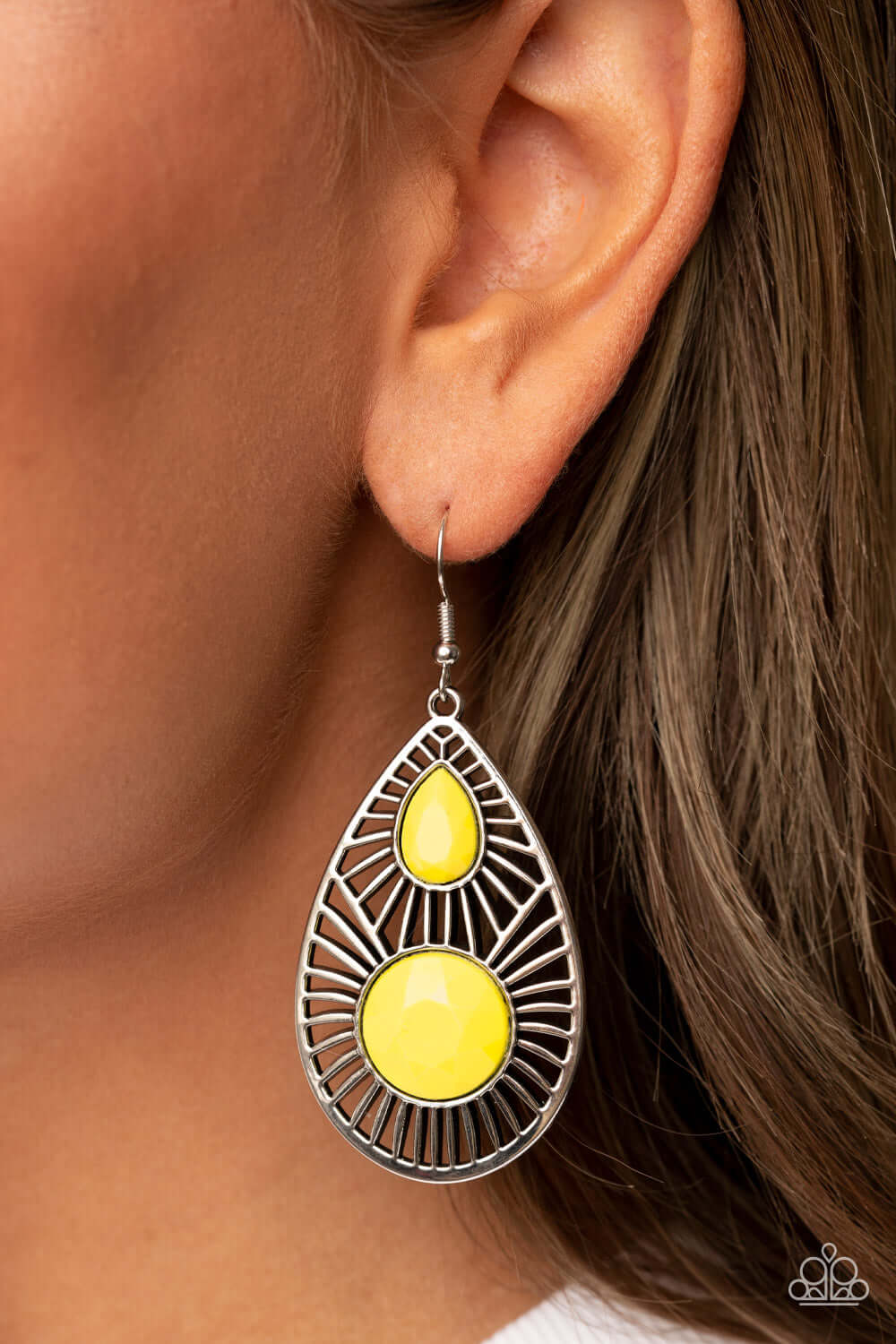 Paparazzi Accessories ❋Prima Donna Diva - Yellow Earrings❋ Flat Rate Ship $4.50❋ - Image #2