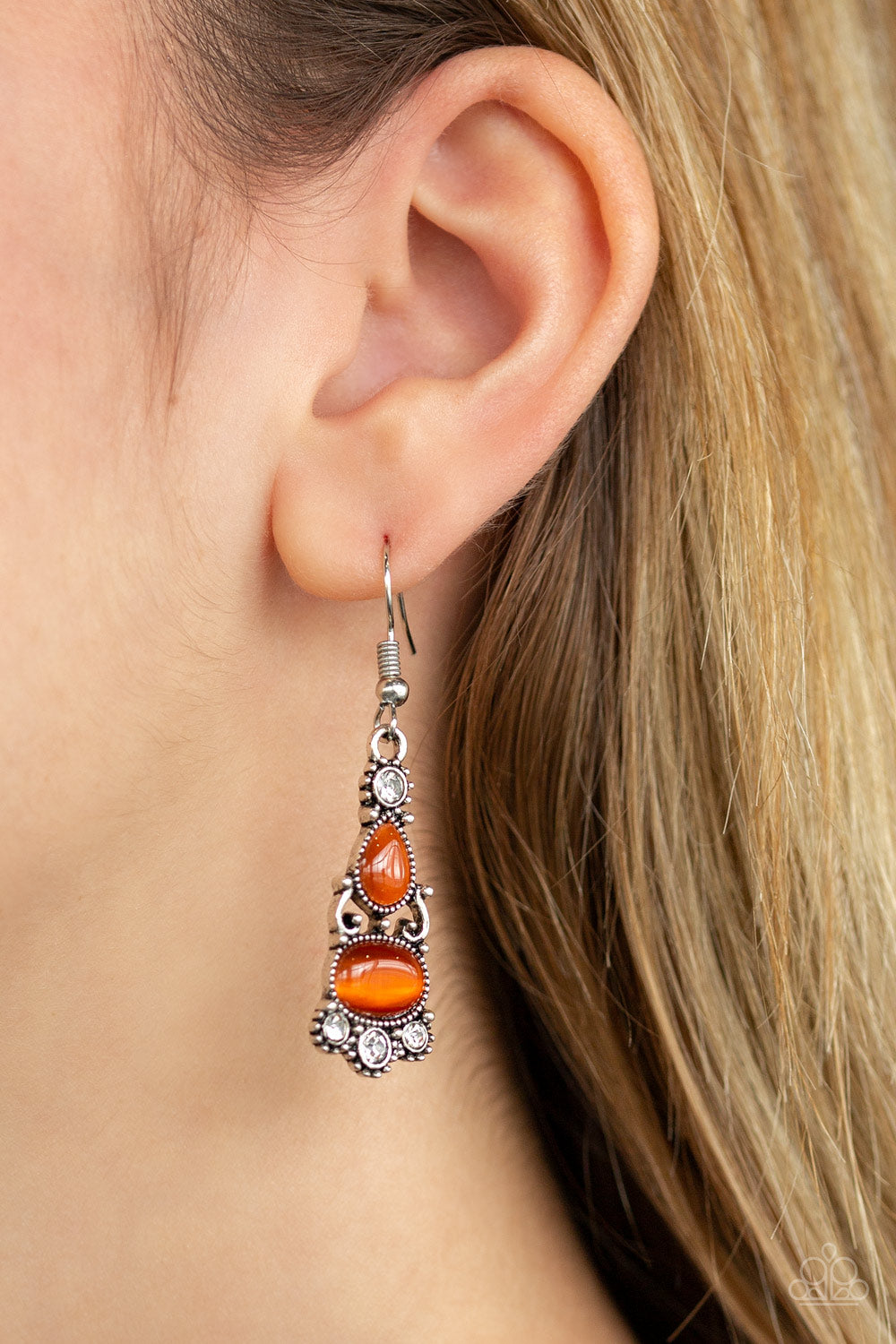 Paparazzi Accessories ✽ Push Your LUXE - Orange Earrings✽Flat Rate Ship $4.50✽