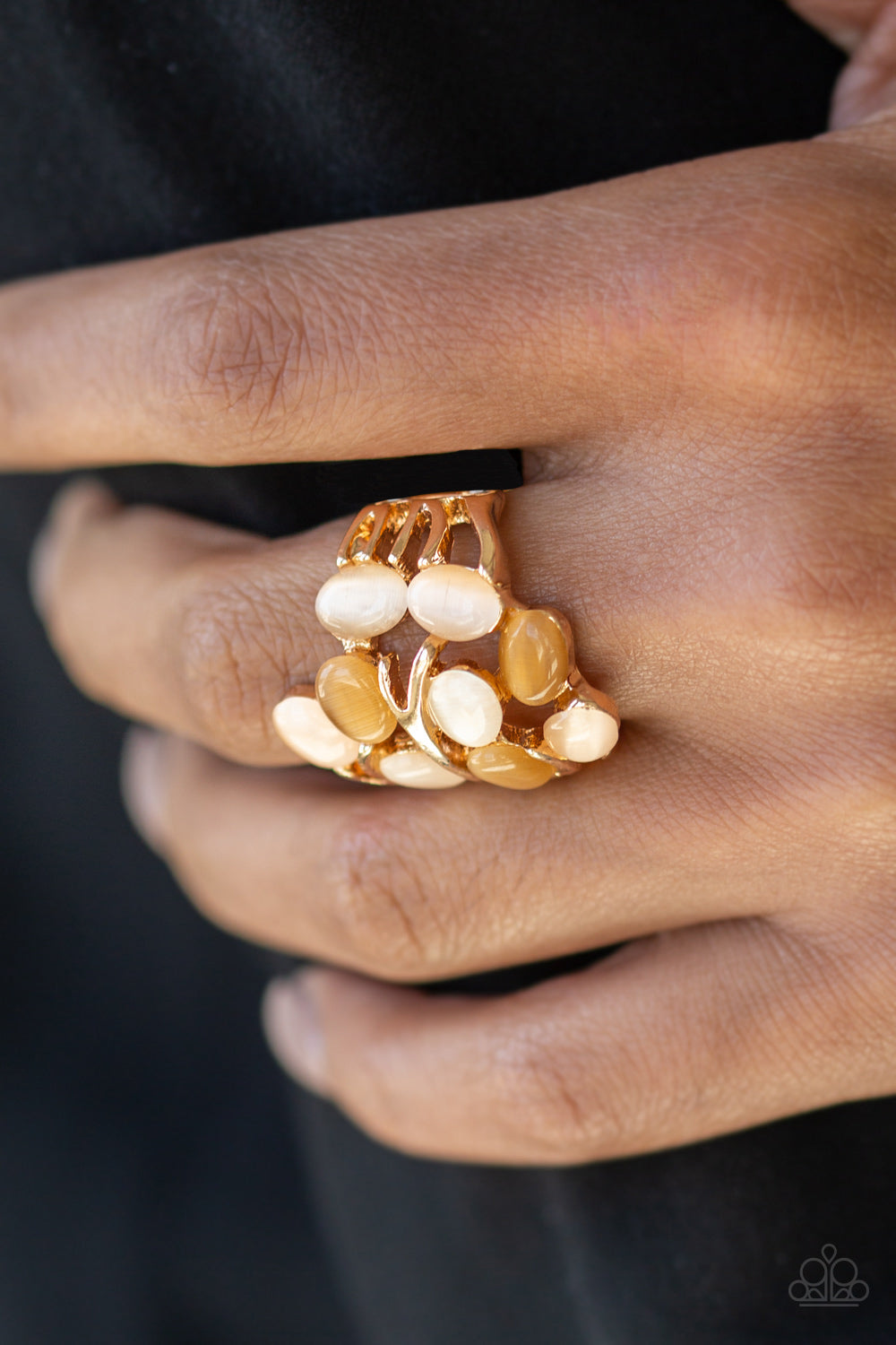 Paparazzi Accessories ✽ Really Starting To GLOW On Me - Gold Ring✽Flat Rate Ship $4.50✽