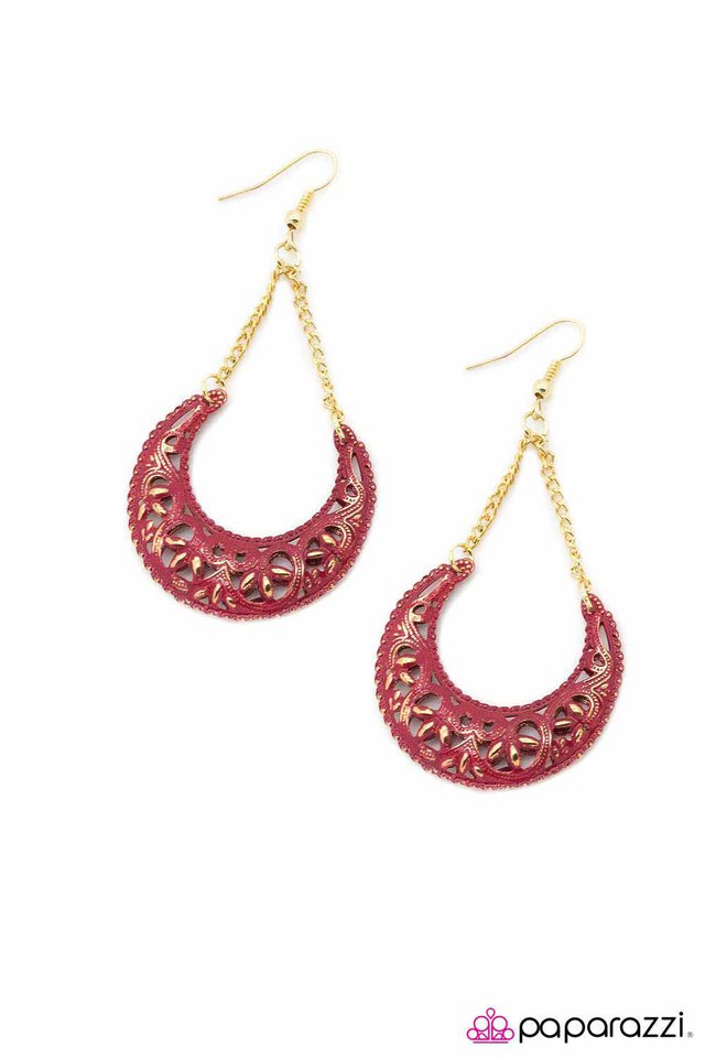 Paparazzi Accessories ❋Over the Moon - Red Earrings❋ Flat Rate Ship $4.50❋