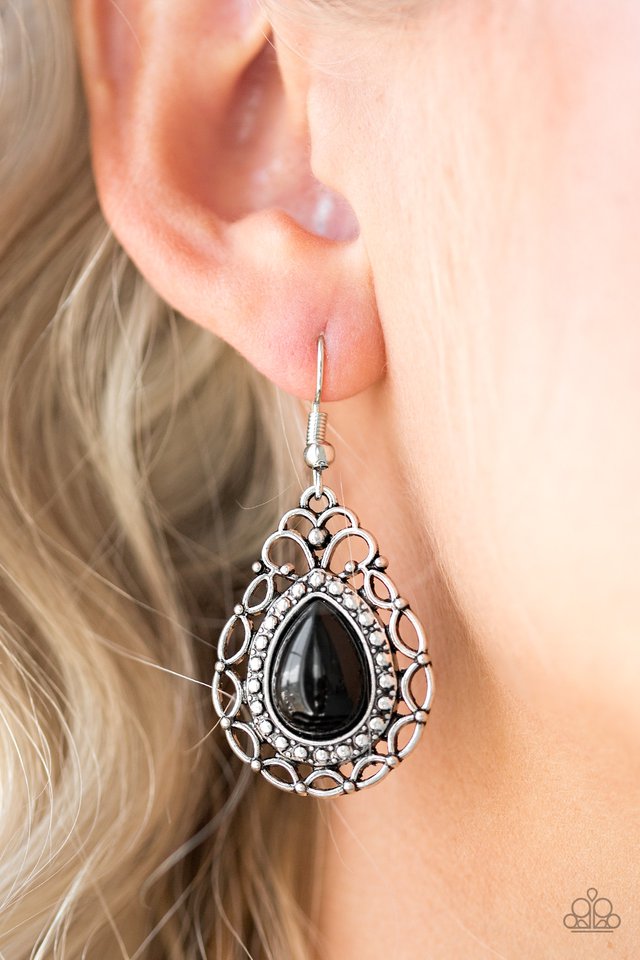 Paparazzi Accessories ❋Flirty Finesse - Black Earrings❋ Flat Rate Ship $4.50❋
