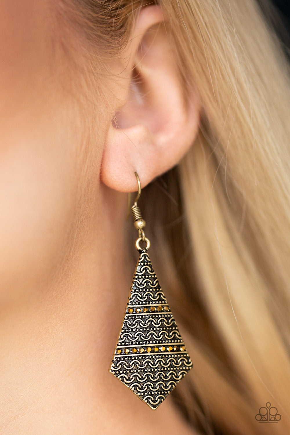 Paparazzi Accessories ✽ Terra Trending - Brass Earrings✽Flat Rate Ship $4.50✽
