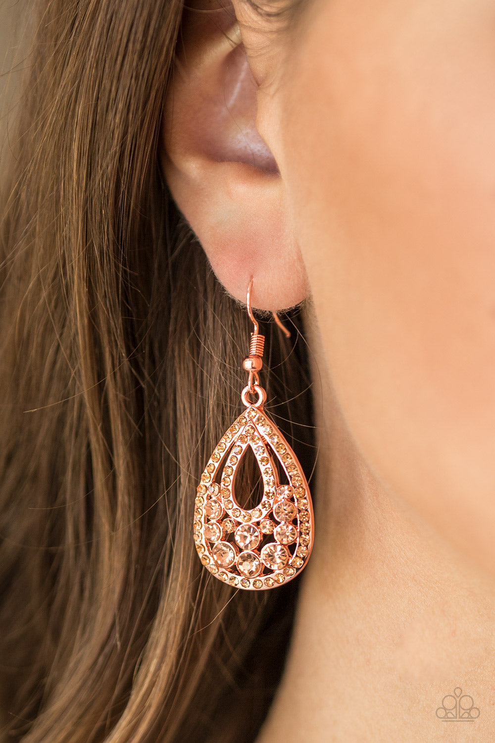 Paparazzi Accessories ✽ Sparkling Stardom - Copper Earrings✽Flat Rate Ship $4.50✽