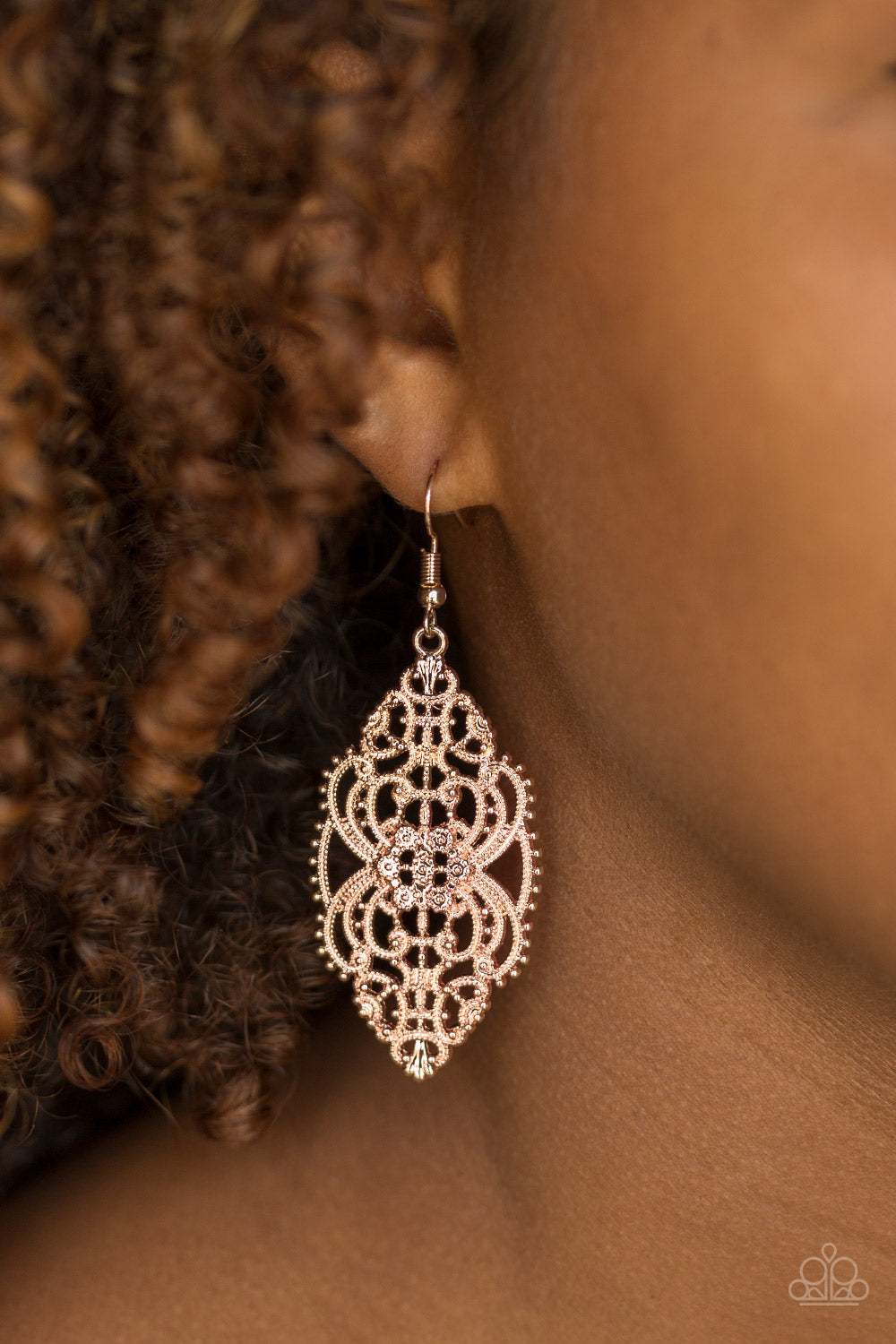 Paparazzi Accessories ✽ Ornately Ornate - Rose Gold Earrings✽Flat Rate Ship $4.50✽