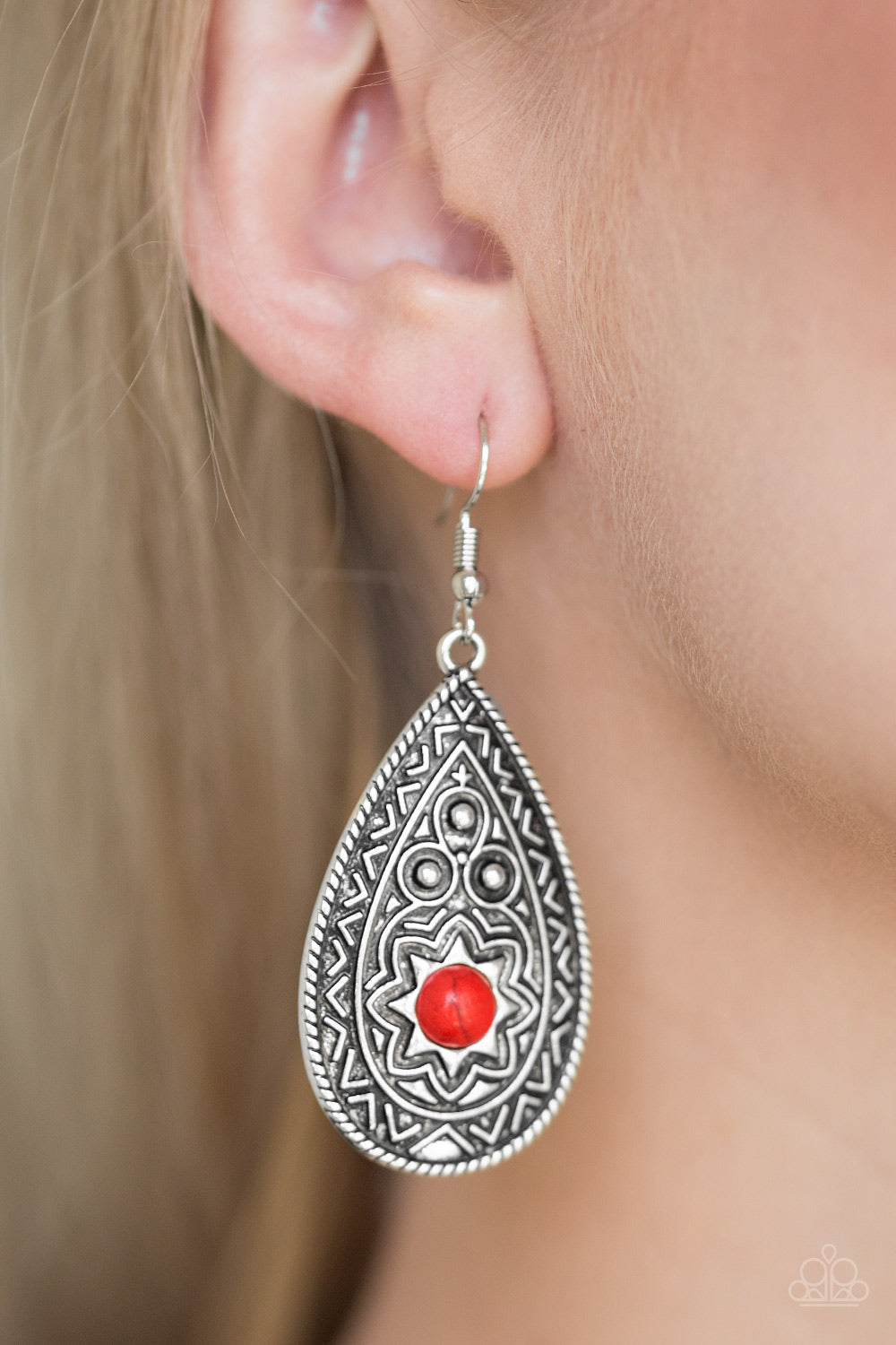 Paparazzi Accessories ✽ Summer Sol - Red Earrings✽Flat Rate Ship $4.50✽