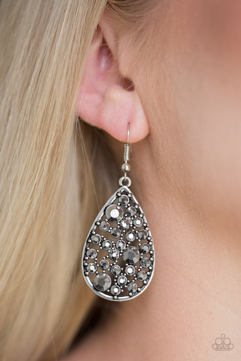 Paparazzi Accessories ✽ GLOW With The Flow - Silver Earrings✽Flat Rate Ship $4.50✽