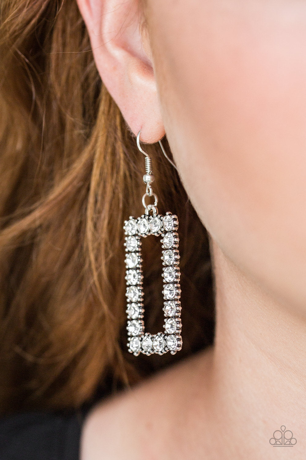 Paparazzi Accessories ✽ Mirror, Mirror - White Earrings✽Flat Rate Ship $4.50✽