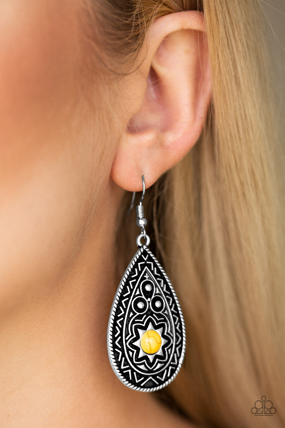 Paparazzi Accessories ✽ Summer Sol - Yellow Earrings✽Flat Rate Ship $4.50✽