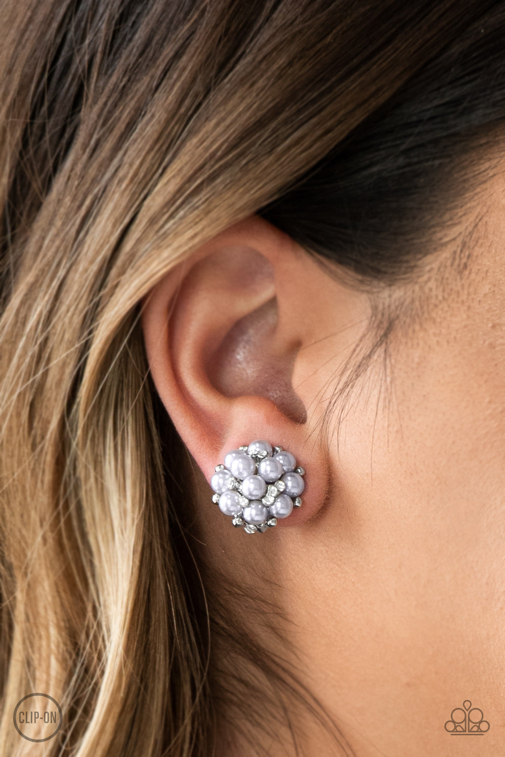 Paparazzi Accessories ✽ Par Pearl - Silver Clip-On✽Flat Rate Ship $4.50✽