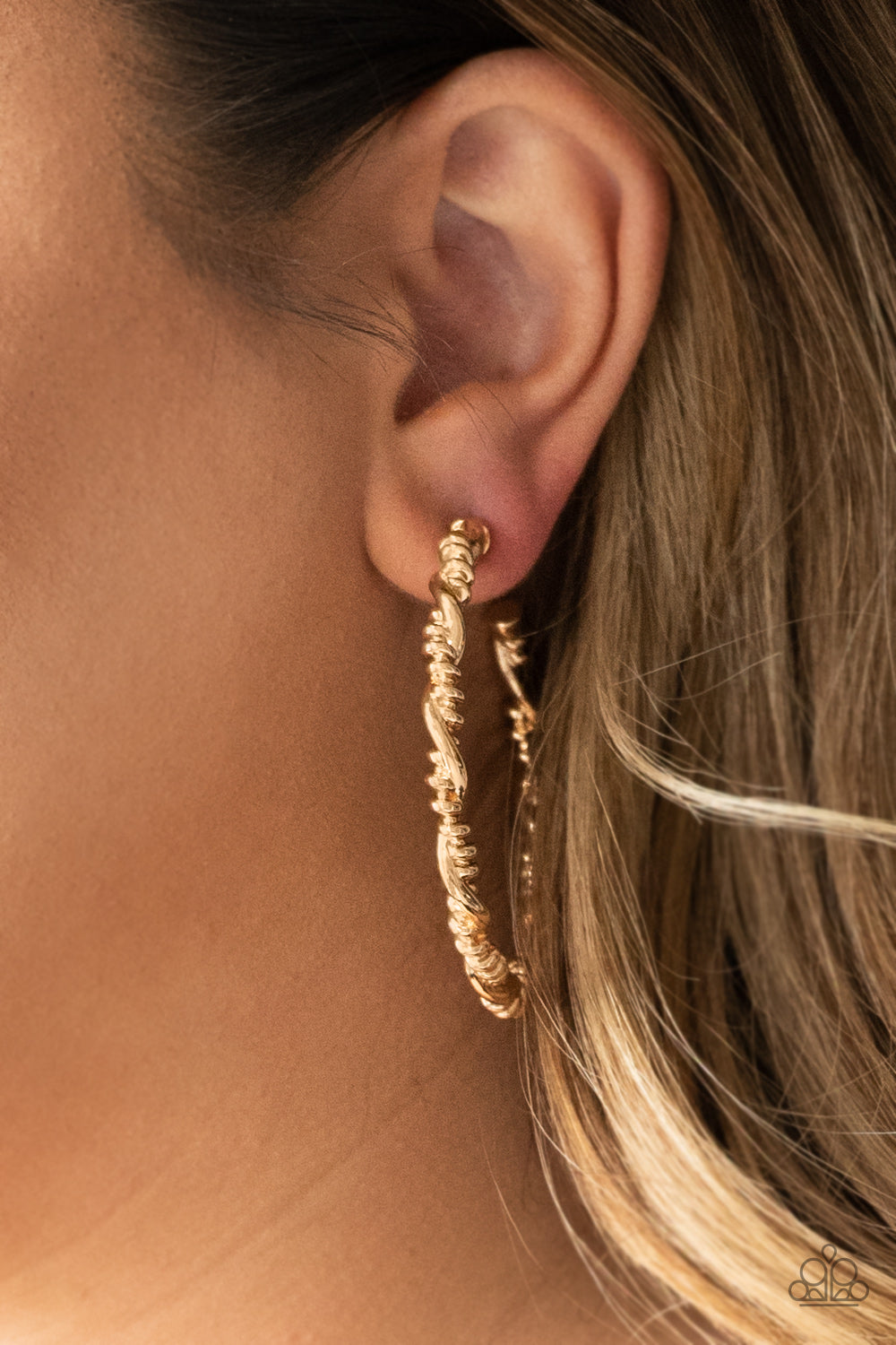 Paparazzi Accessories ✽ Street Mod - Gold Earrings✽Flat Rate Ship $4.50✽