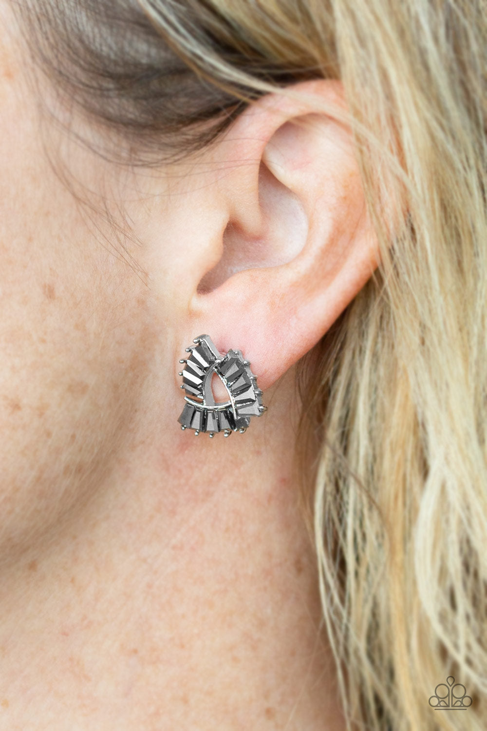 Paparazzi Accessories ✽ Renegade Shimmer - Silver Post Earrings✽Flat Rate Ship $4.50✽
