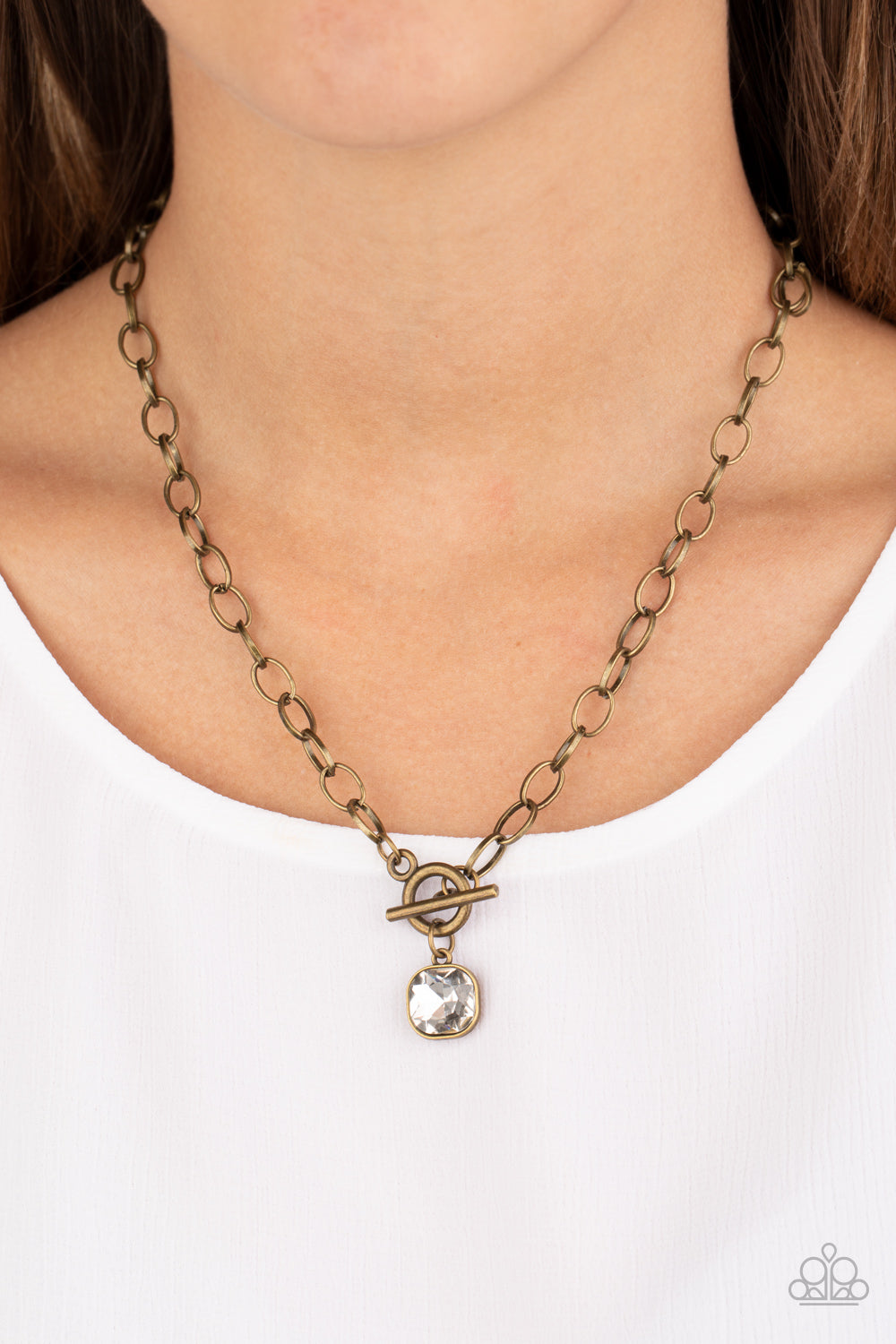 Paparazzi Accessories ✽ Dynamite Dazzle - Brass Necklace✽Flat Rate Ship $4.50✽