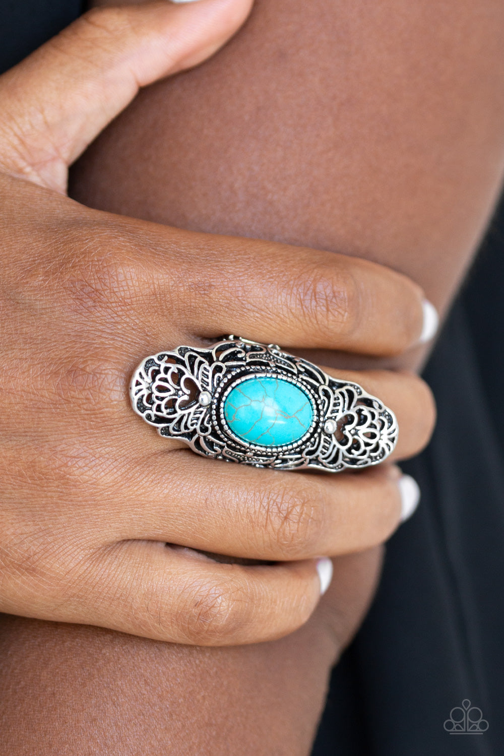 Paparazzi Accessories ✽ Ego Trippin - Blue Ring✽Flat Rate Ship $4.50✽