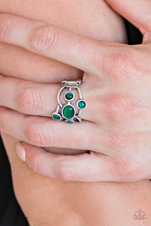 Paparazzi Accessories ❋Moon Mood - Green Ring❋ Flat Rate Ship $4.50❋