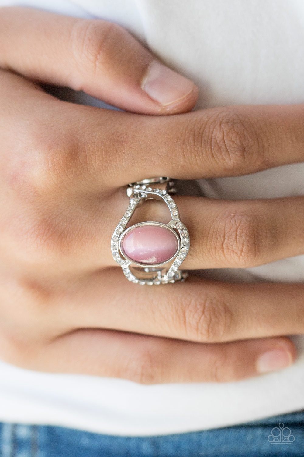 Paparazzi Accessories ✽ Moulin Moon - Pink Ring✽Flat Rate Ship $4.50✽