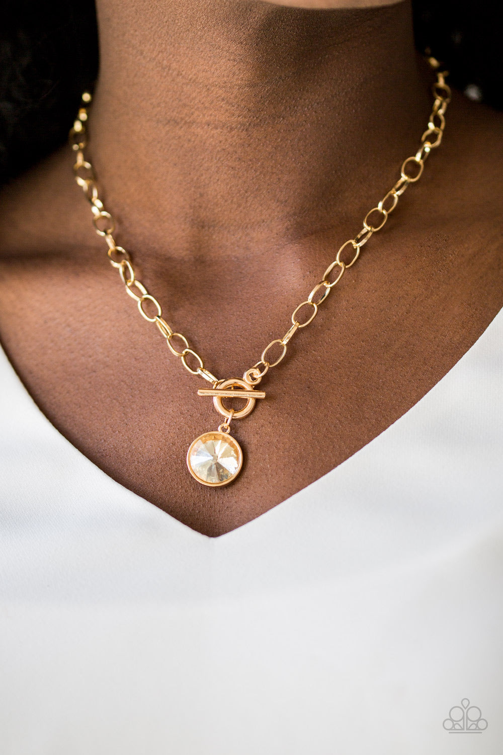 Paparazzi Accessories ✽ She Sparkles On - Gold Necklace✽Flat Rate Ship $4.50✽