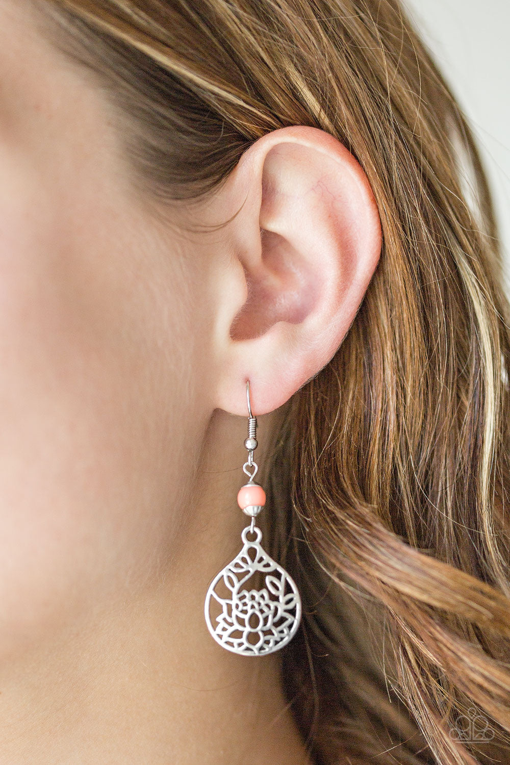 Paparazzi Accessories ✽ In Bloom - Orange Earrings✽Flat Rate Ship $4.50✽